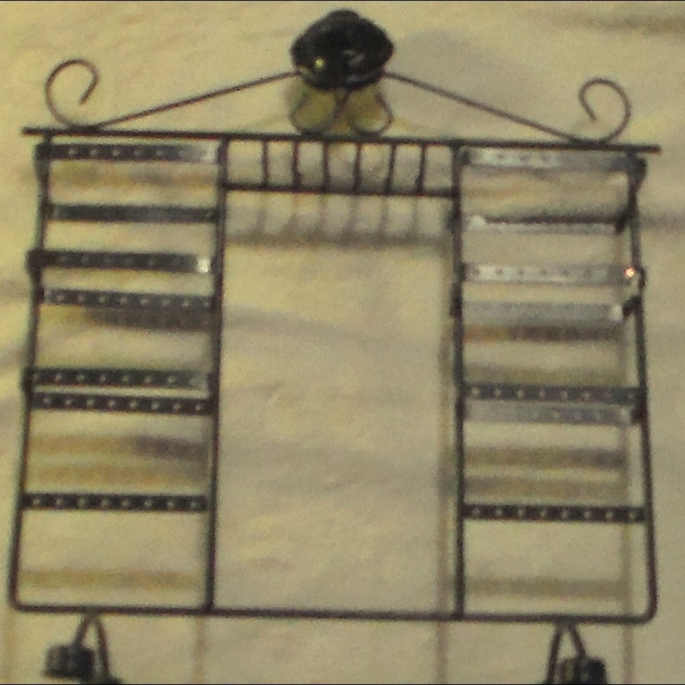 Jewelry Holder black rose large earings organizer